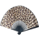 Shein Elegant Leopard Print Folding Fan With Black Frame - Fashionable Princess Theme, Lightweight And Portable For Women, Handheld Fan | Princess Theme Fan | Lightweight Fan